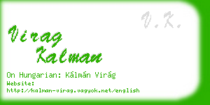 virag kalman business card